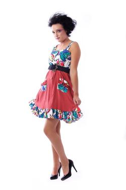 Poppy Dress (Rainbow Floral)
